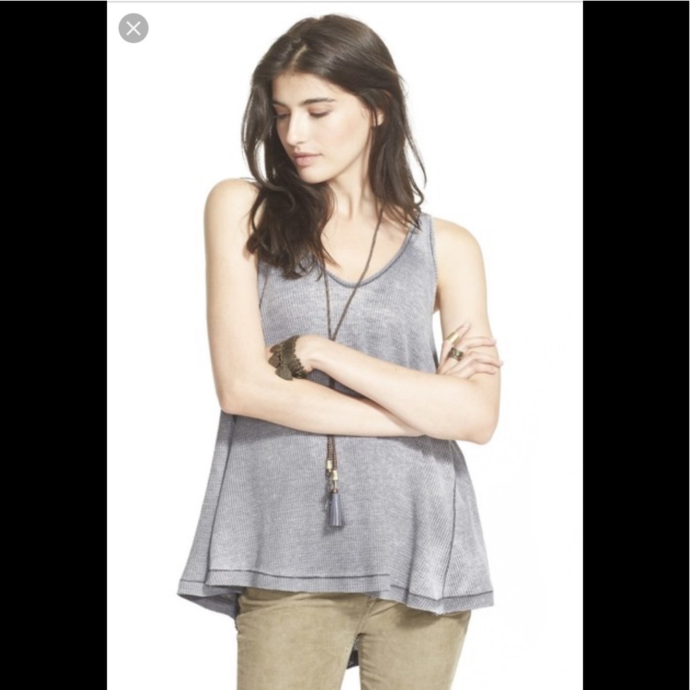 Free People Kitten Waffle Tank Top
